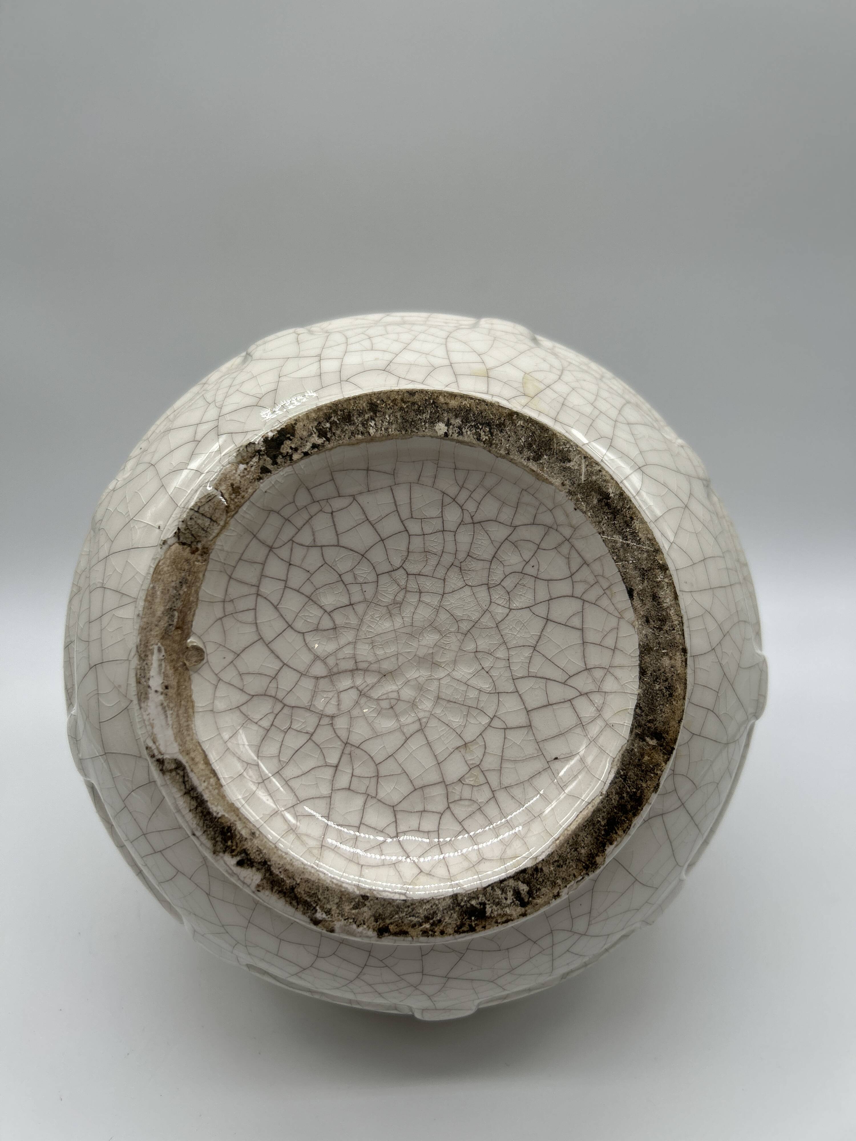Art Deco round vase attributed to Louis Gueule.