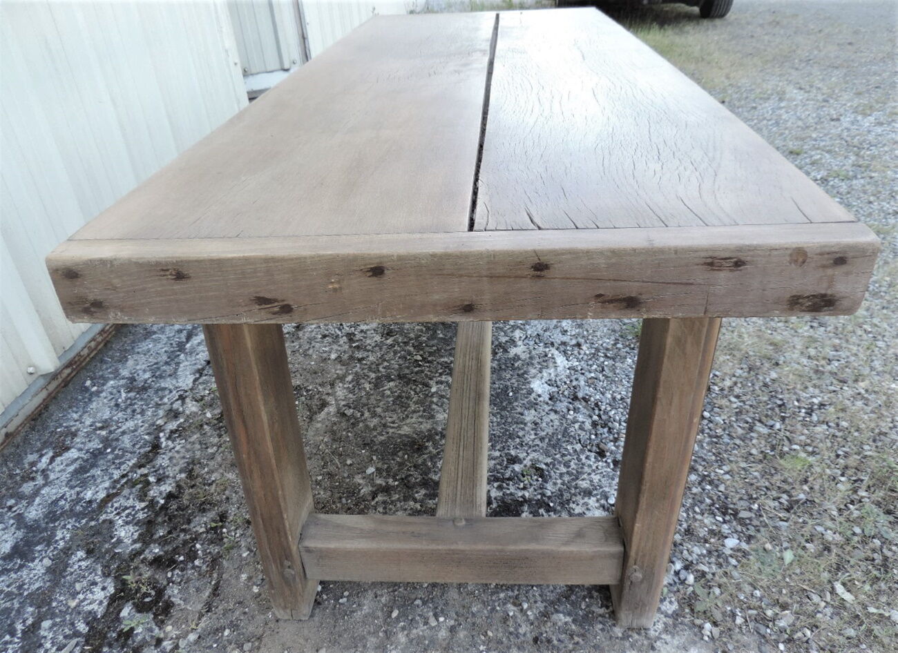 19th century beech farm table