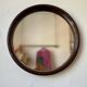 Miroir rond plastique chocolat vintage 1970