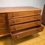 Buffet rétro vintage en teck du milieu du siècle par Lebus 1960