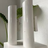 Pair of Parscot wall lights in white lacquered metal from the 80s
