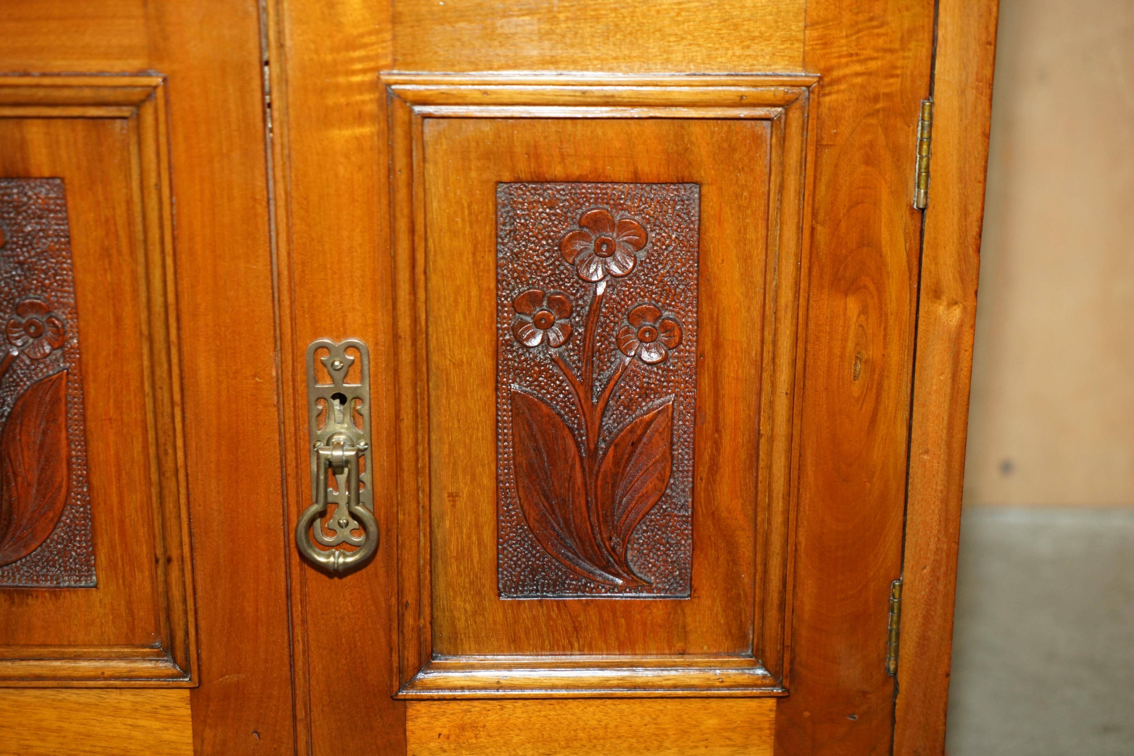 Victorian high chest of drawers in walnut with a bronze gallery.