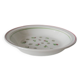 Plat creux digoin sarreguemines rose et vert 1940