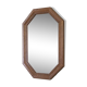 Miroir vintage octogonal bois massif nervuré salle de bain chambre couloir