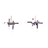 Paire d'appliques chrome de chez Sciolari Italie 1970's