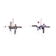 Pair of chrome wall lamps from Sciolari, Italy 1970's