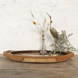 Oval rattan tray from the 70s