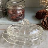 Vintage glass butter tray