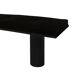 Contemporary Black Metal and Cotton Bench Designed by L.A Studio