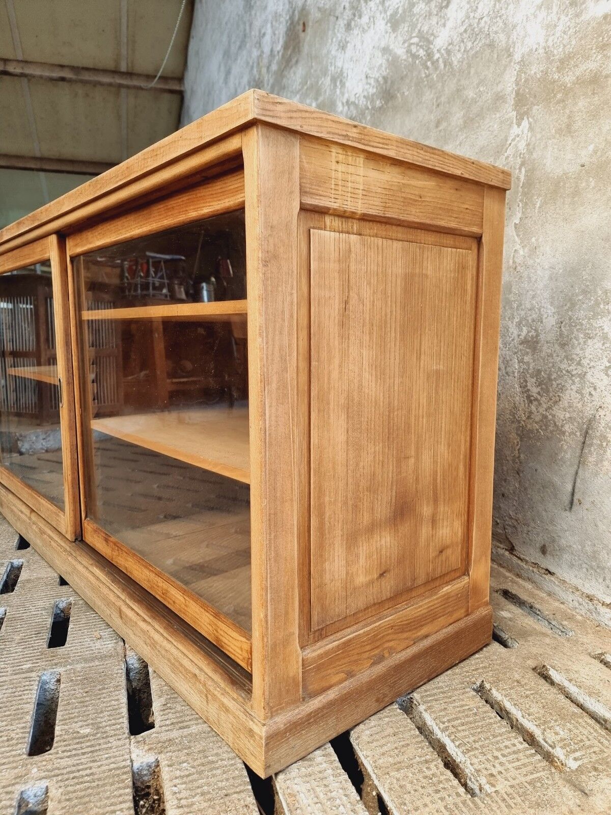 Antique display cabinet school cabinet oak sideboard 250 cm
