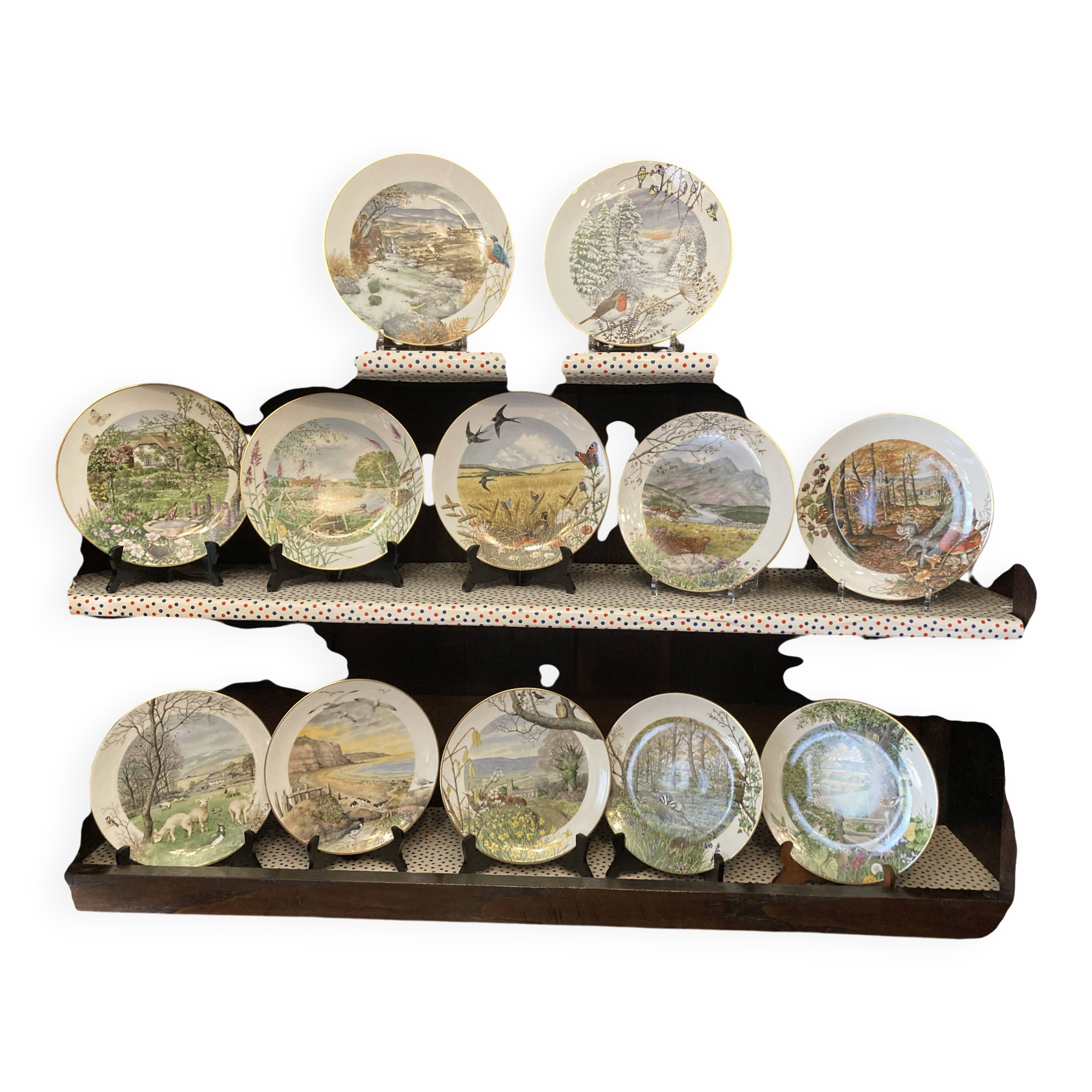Set of 12 decorative plates Royal Worcester – Peter Barrett – Edition