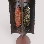 Lampe brutaliste en métal et céramique - Accolay