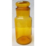 3 Amber glass jars