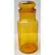 3 Amber glass jars