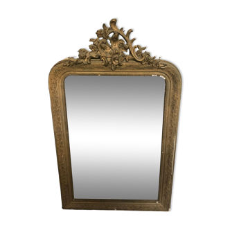 Miroir ancien avec fronton