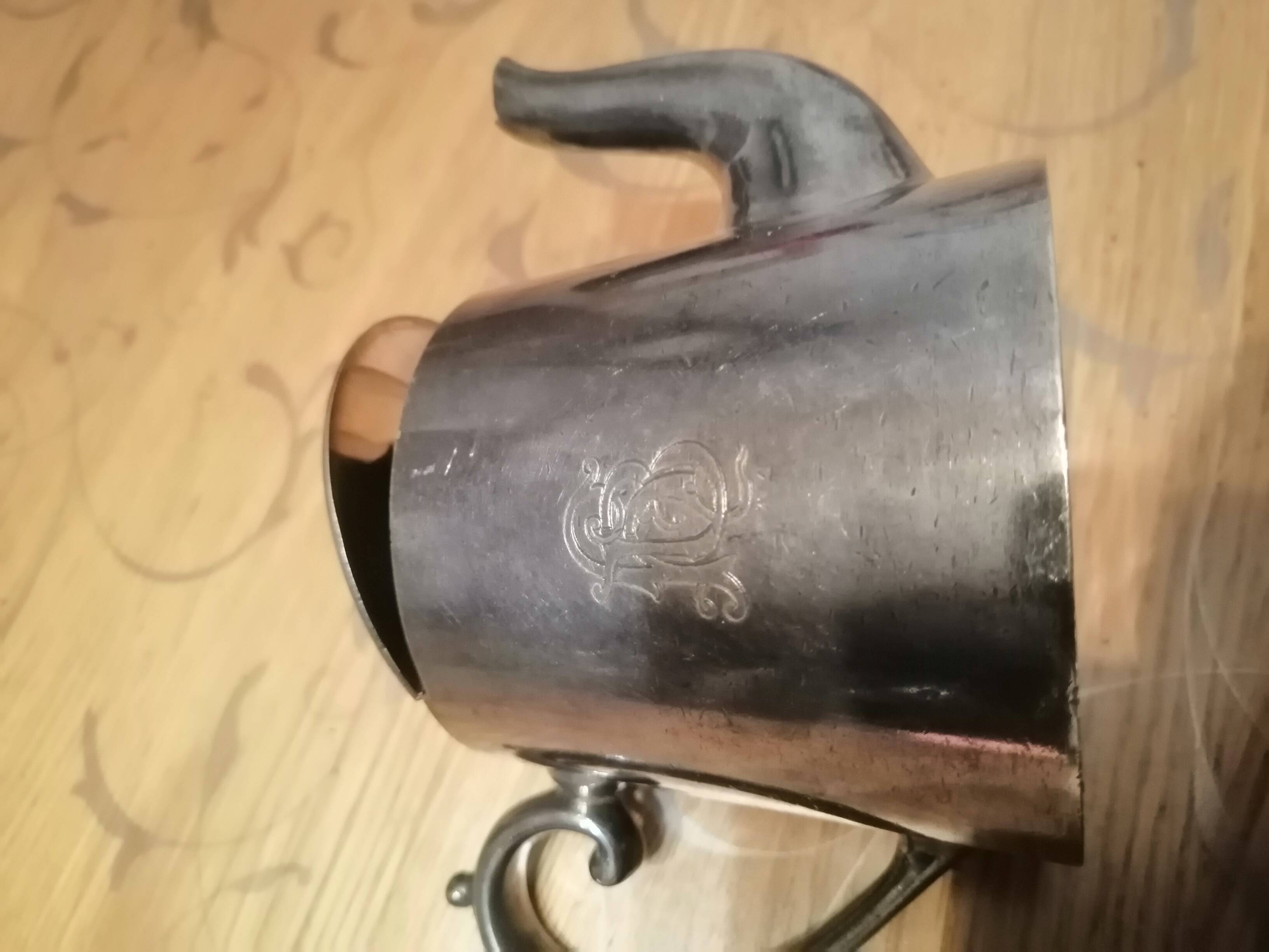 small silver-plated teapot