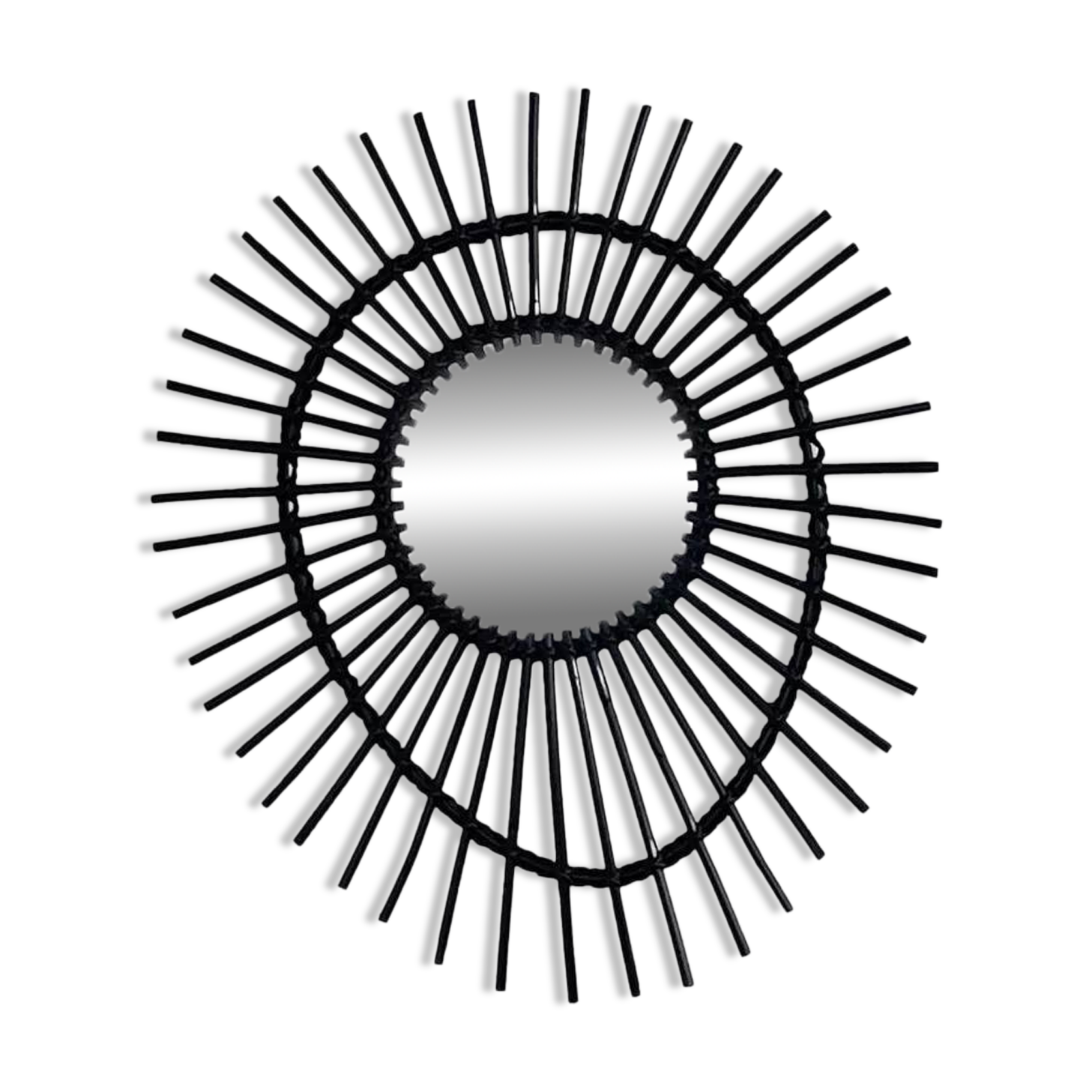 Rattan sun mirror