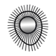 Rattan sun mirror