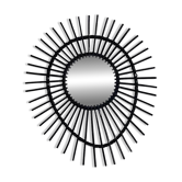 Rattan sun mirror