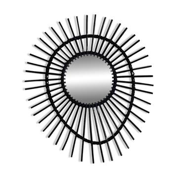 Rattan sun mirror