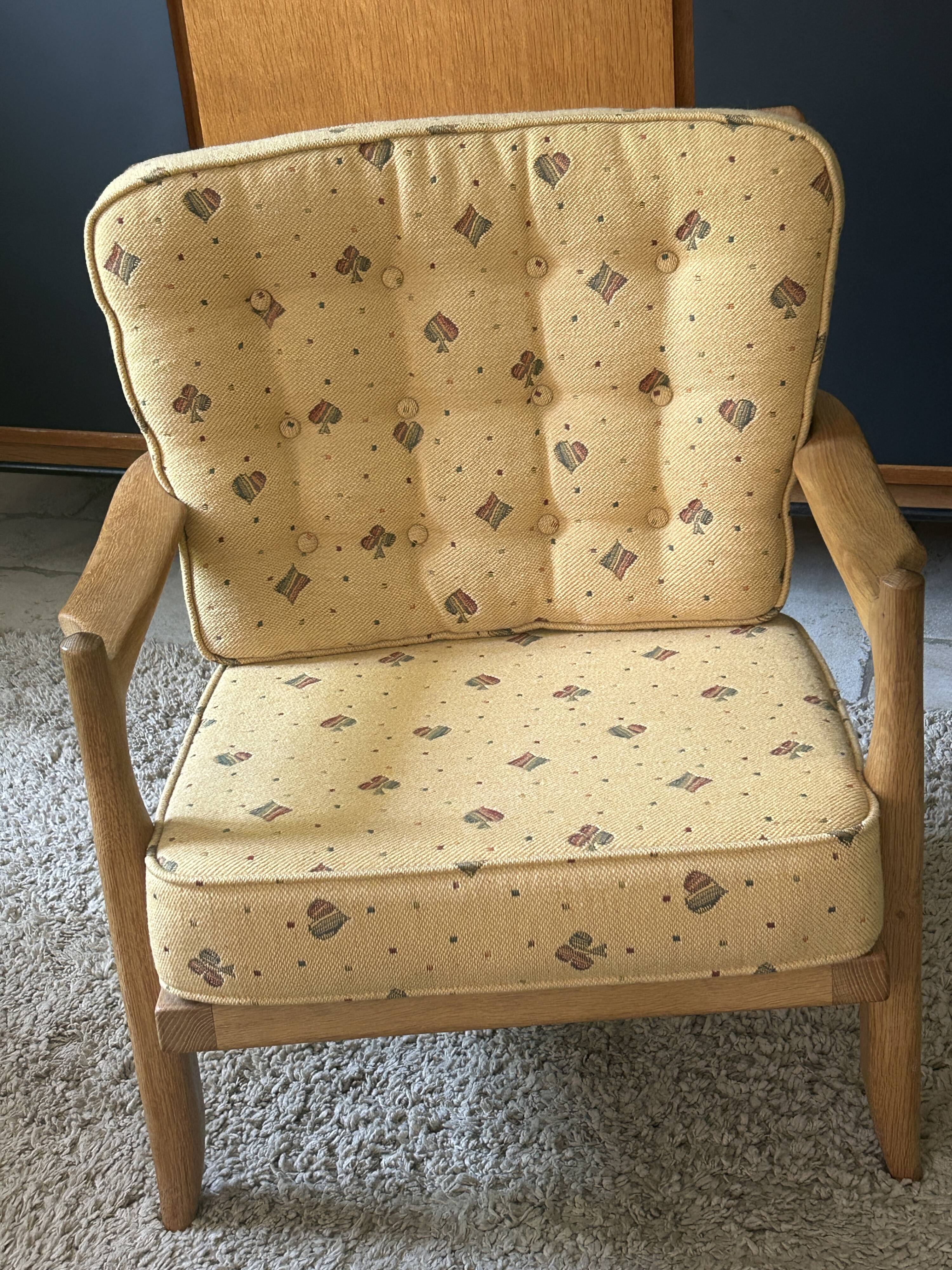 Guillerme et Chambron, José oak armchair, Edition Votre Maison 1960