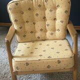 Guillerme et Chambron, Fauteuil en chêne José, Edition Votre Maison 1960