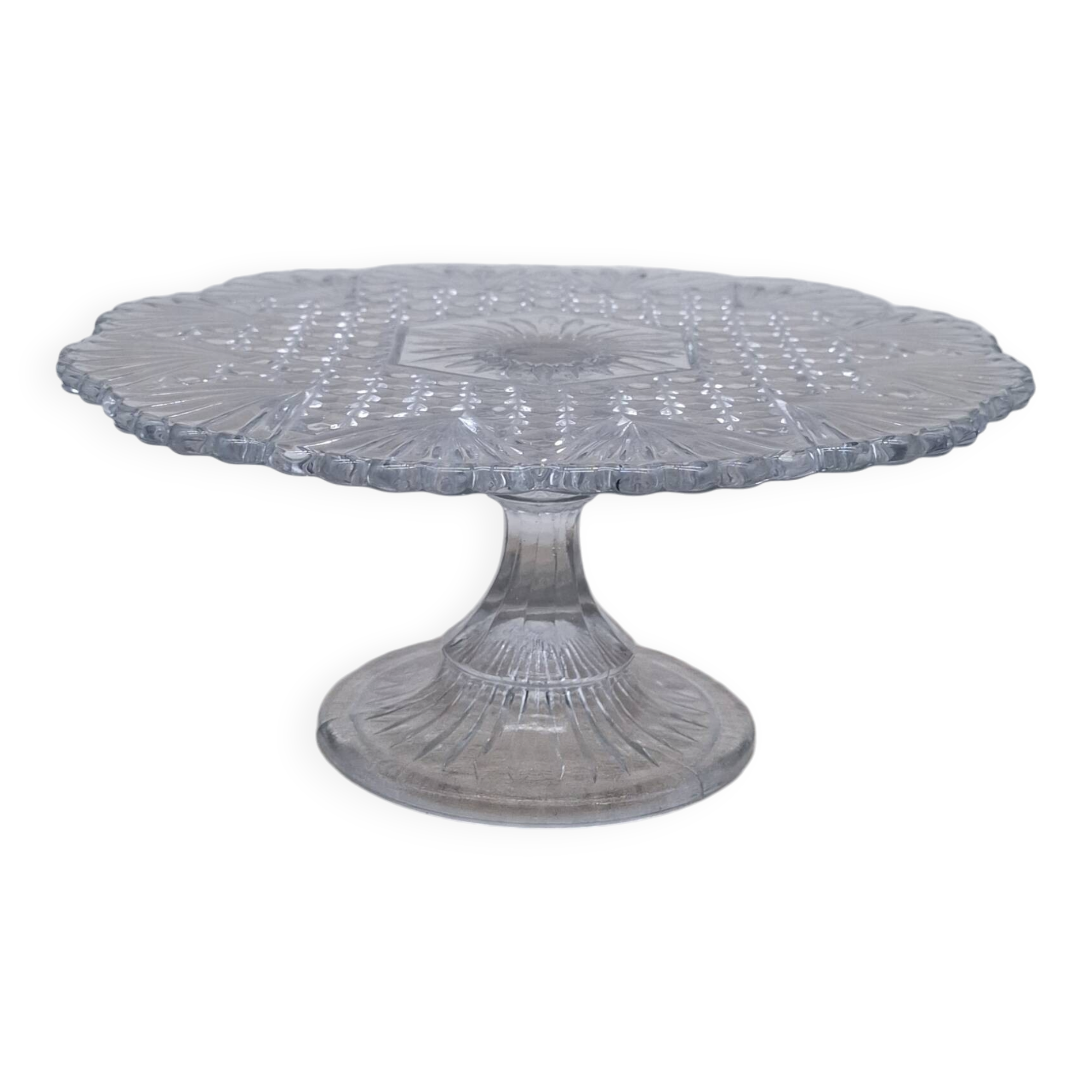 Manage D26 transparent glass cake dish