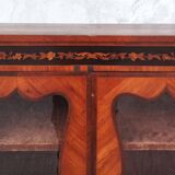 Louis XVI display cabinet in rosewood and amaranth veneer.