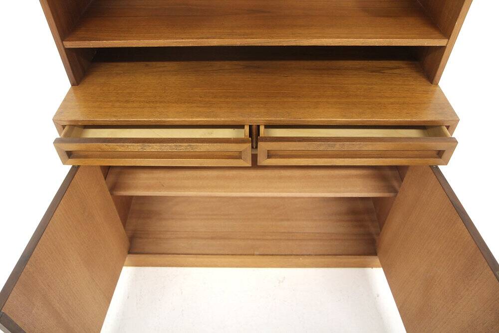 Scandinavian walnut library, Sweden, 1960