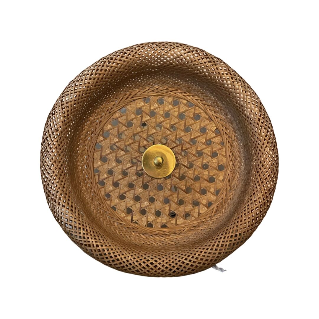 Vintage wall lamp in electric braided wicker to new