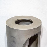 Pair of burnished aluminum lamps Italy 50s