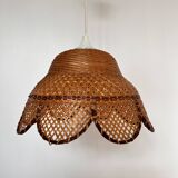 Wicker caning pendant light