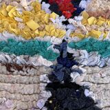 Tapis Berbère Boucherouite coloré - 81 x 190 cm