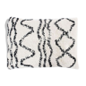 Coussin berbere 30x50 blanc motif noir