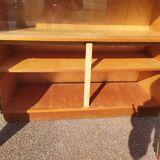 Vintage glass bookcase - Wood