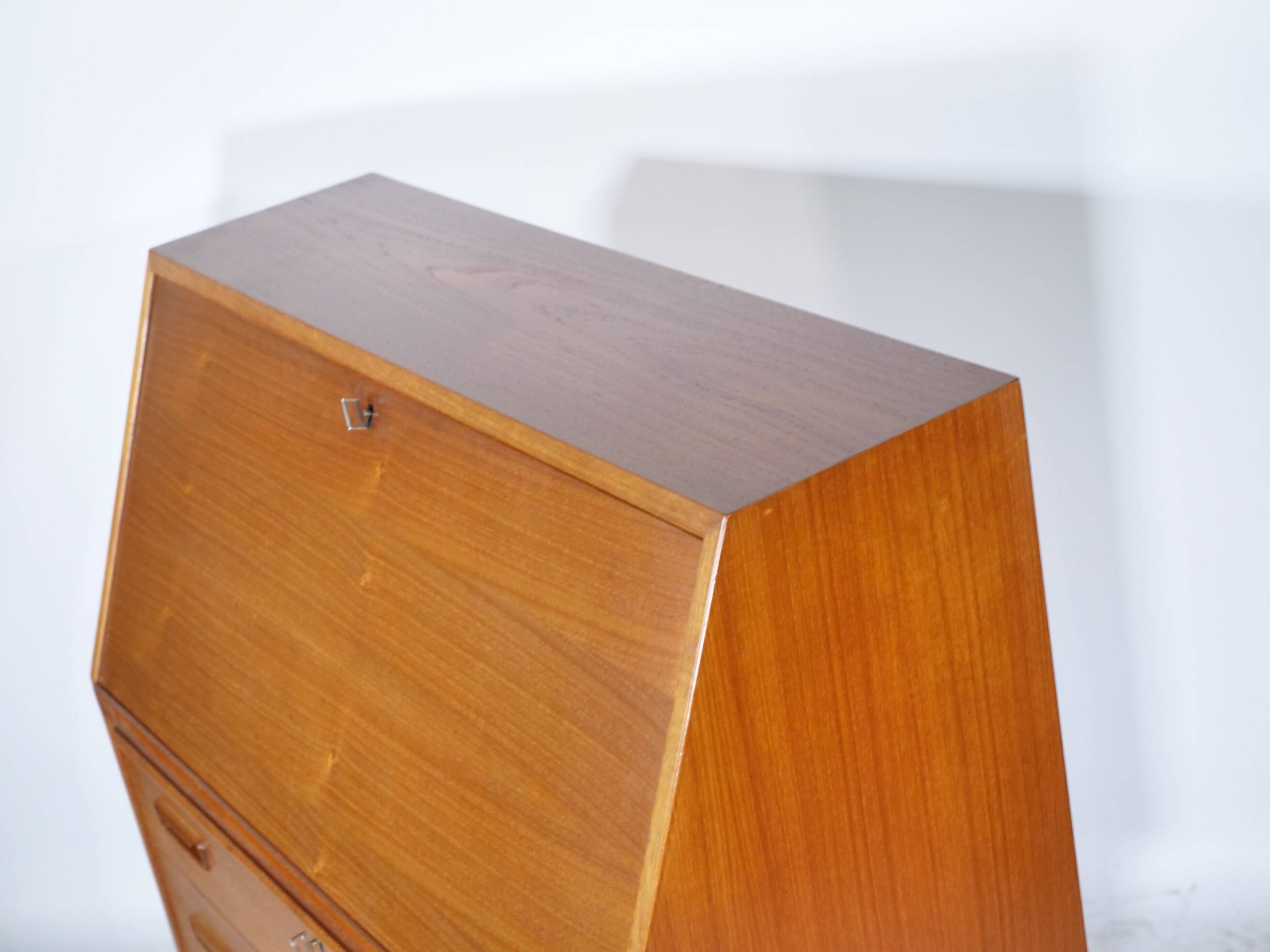 Danish Design Teak Secretary Desk 1960s Office Cabinet, Model 68,