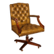 Office Chair Known as Swivel Executive Chair in Mahogany and Leather