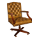 Office Chair Known as Swivel Executive Chair in Mahogany and Leather