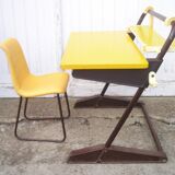 School desk and vintage chair