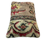 Vintage turkish rug cushion cover, 30 x 50 cm