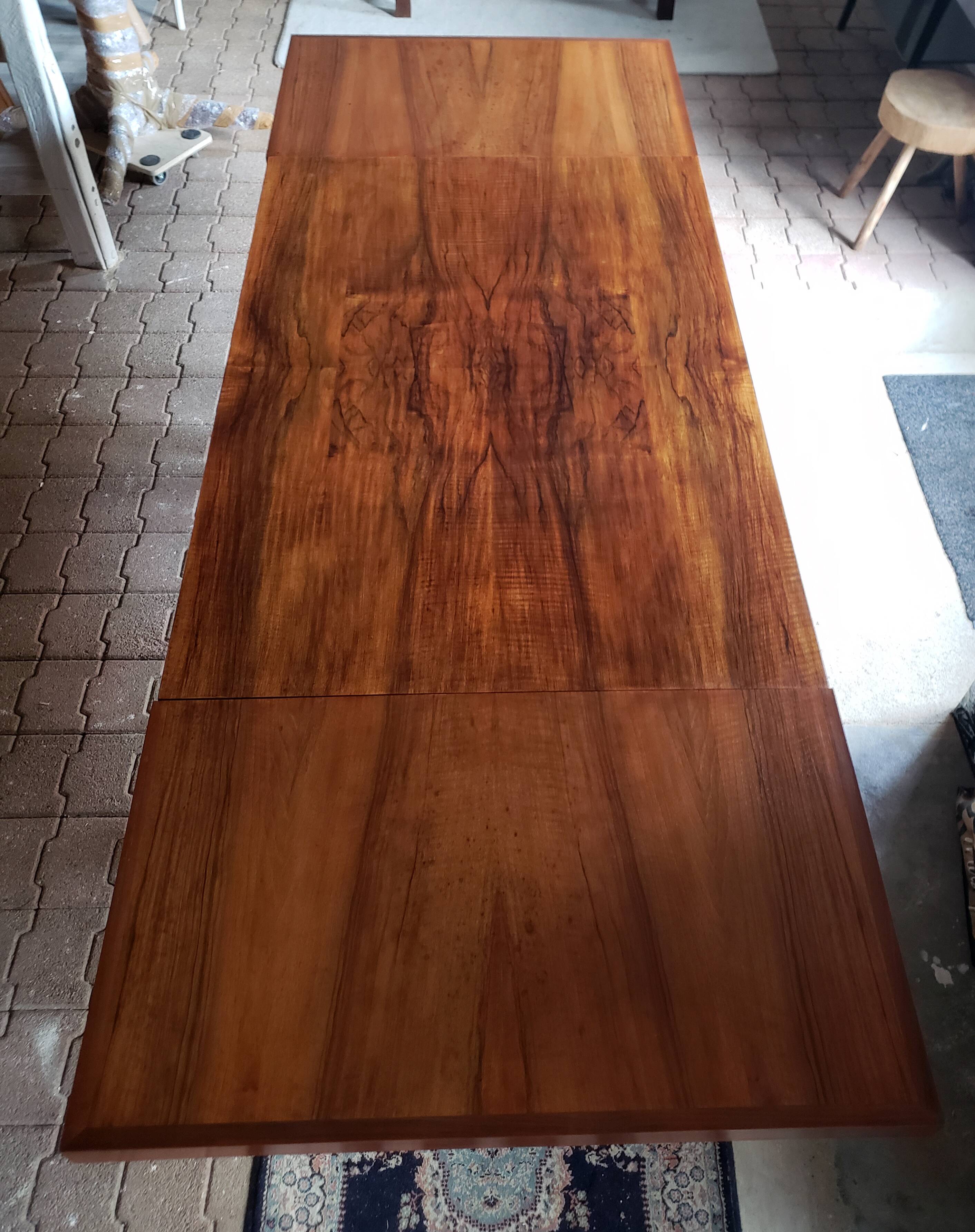 Walnut art-deco table