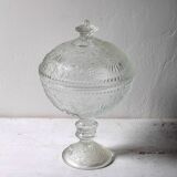 Vintage Cibulak Glass Pedestal Box by Oavel Panek: Czech Bonbon Candy Jar