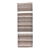Brown natural wool kilim , hand made wool kilim , runner kilim rug 66x191cm