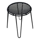 Perforated metal stool