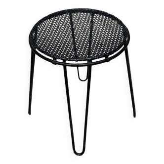 Perforated metal stool