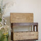 Door wooden bottles - wooden lockers on wheels