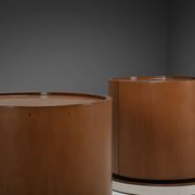 Set of Round Wooden Dry Bars by Mario Sabot, Italy 1970s