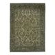 1970s Vintage Persian Handmade Wool Cotton Green Area Rug 265x368