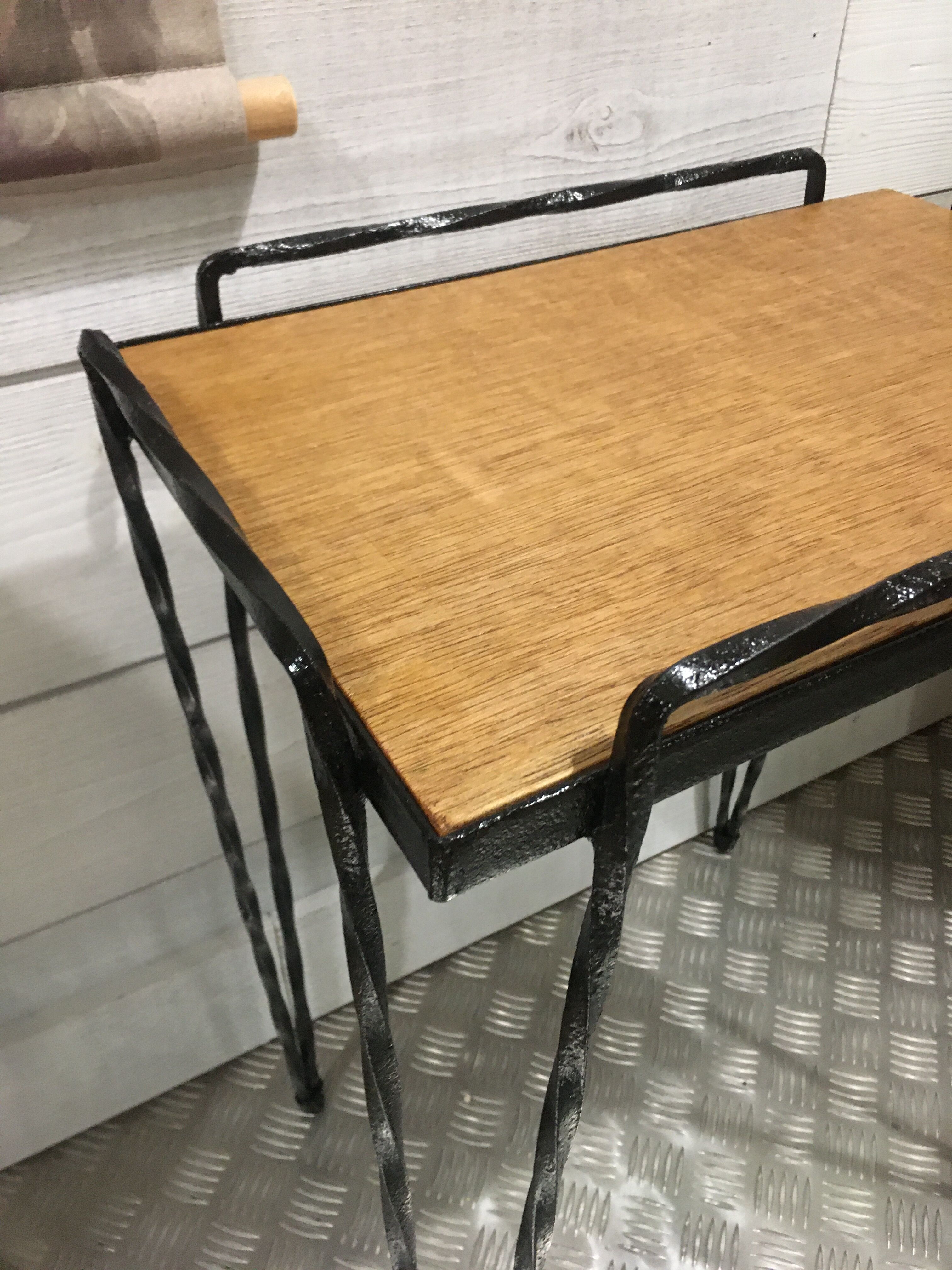 Wrought iron side table