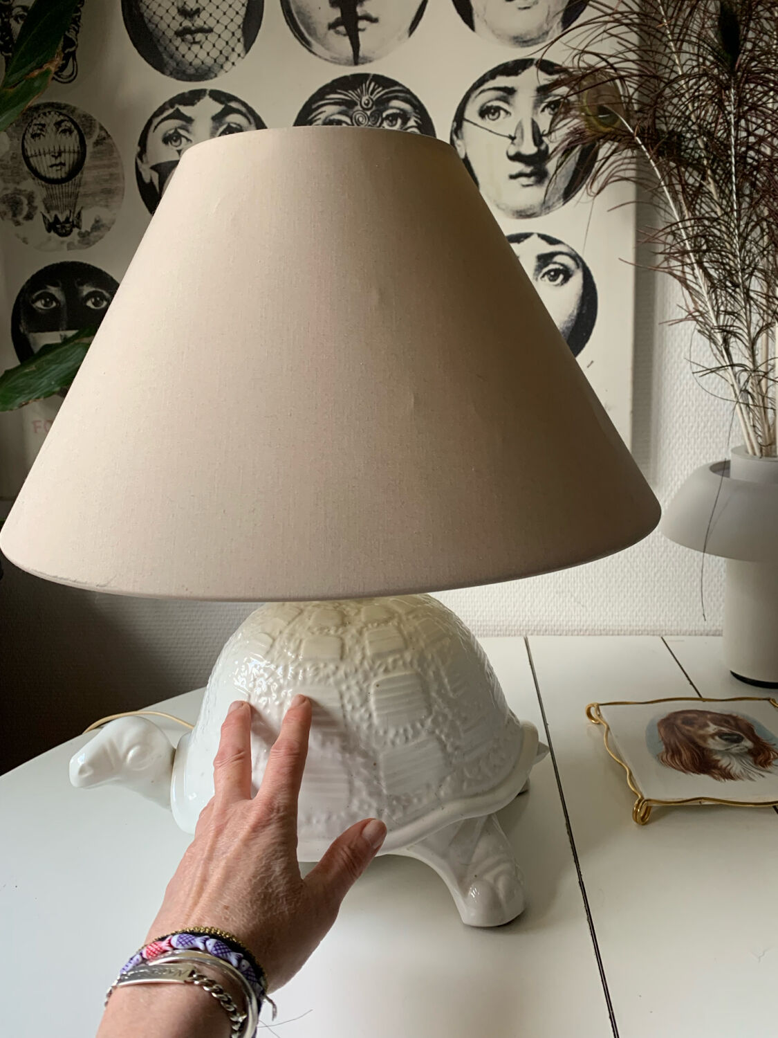 Vintage turtle lamp